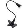 Simple Designs Black Gooseneck LED Clip Light Desk Lamp