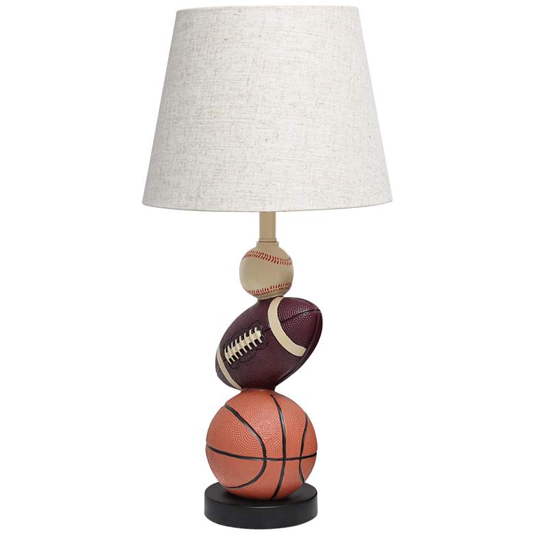 Image 3 Simple Designs Brown Orange Popular Sports Accent Table Lamp more views