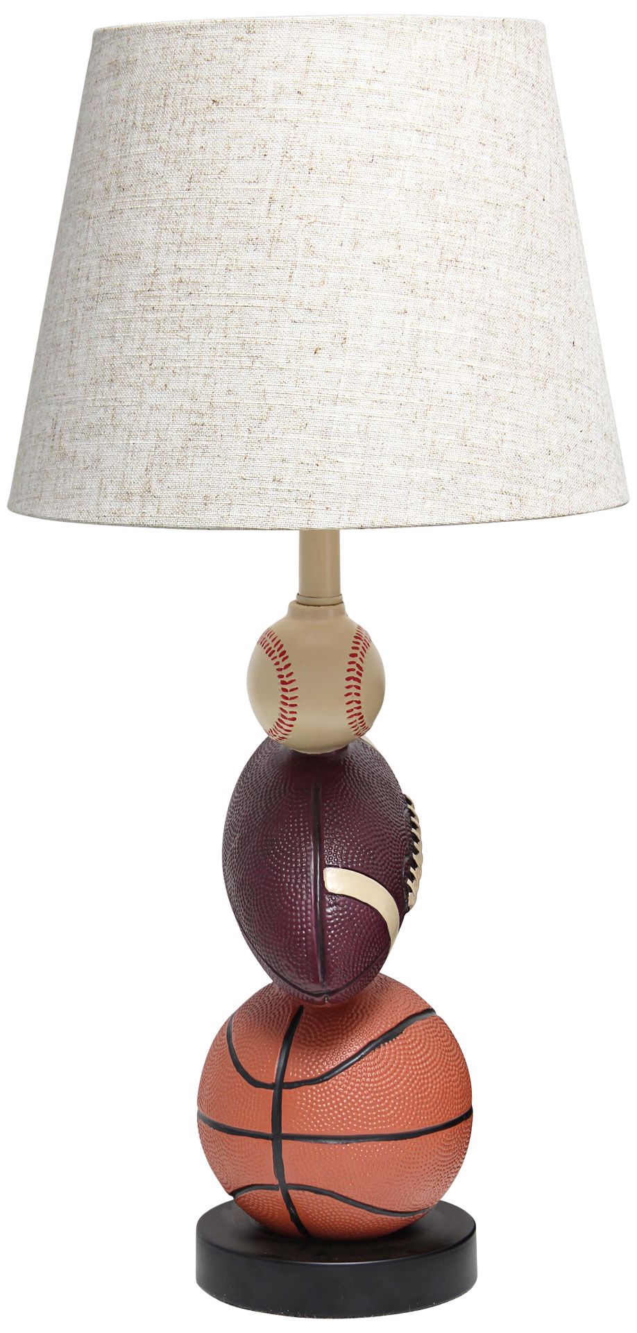 Simple Designs Brown Orange Popular Sports Accent Table Lamp
