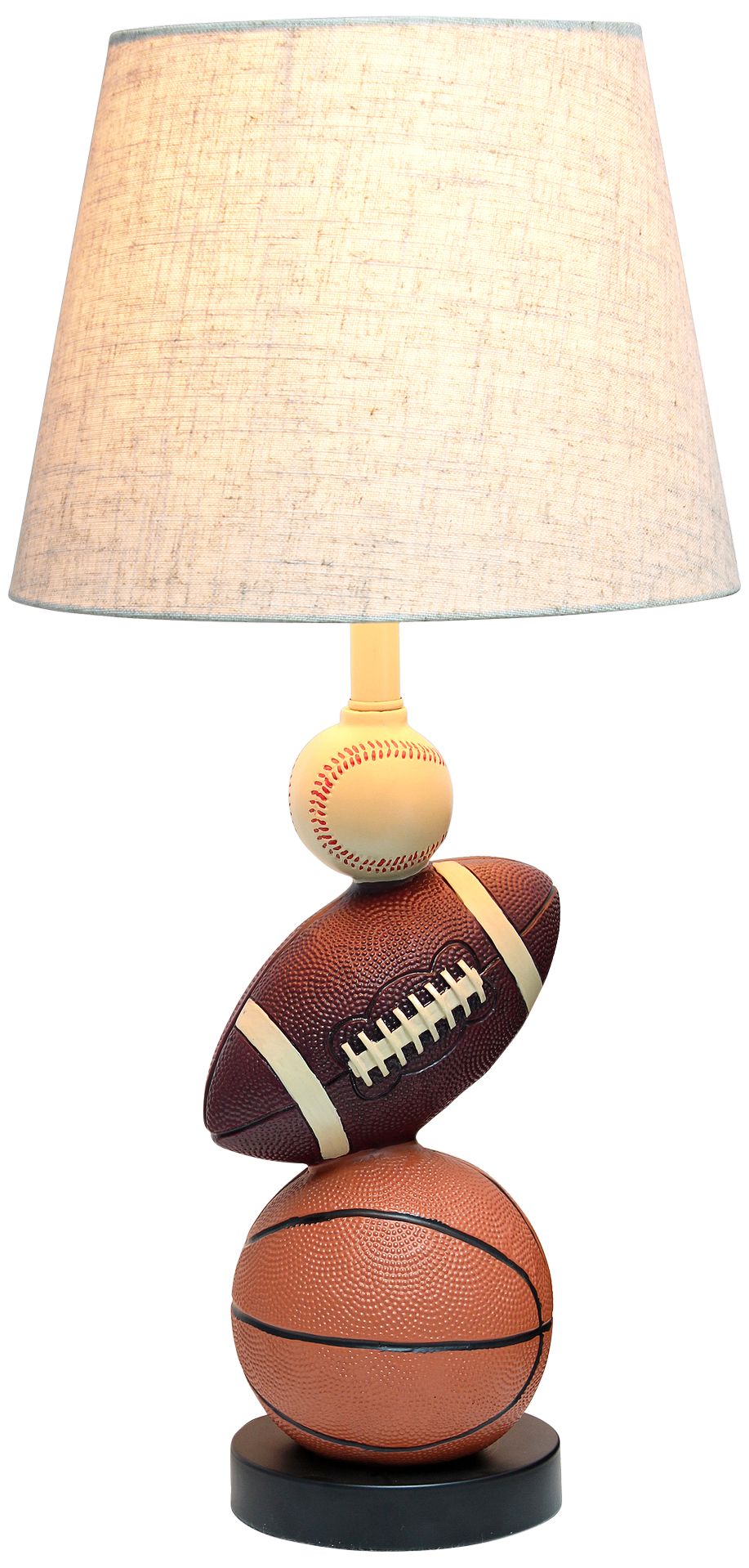 Simple Designs Brown Orange Popular Sports Accent Table Lamp