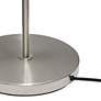 Simple Designs Brushed Nickel Floor Lamp with Gray Shade