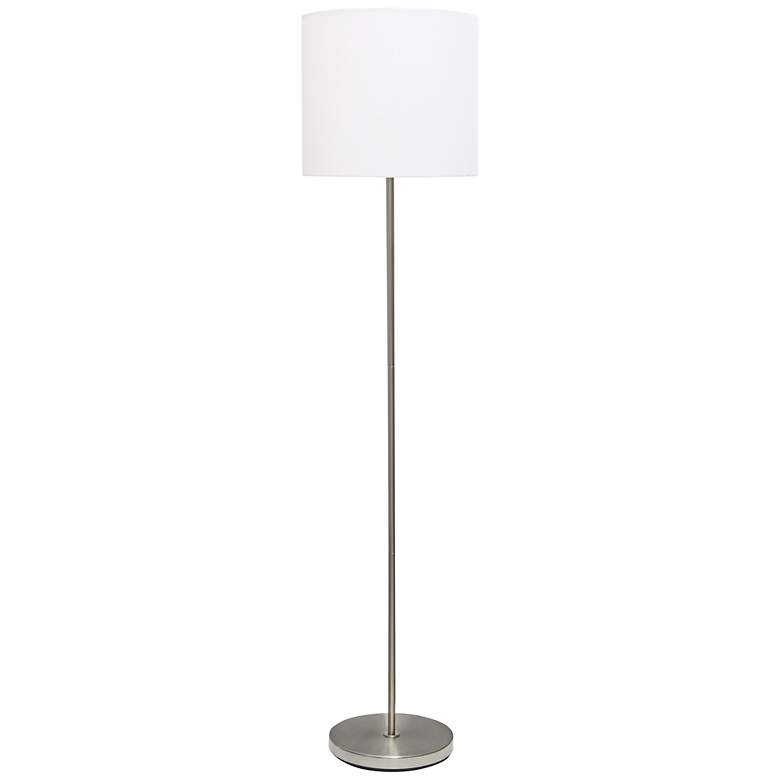 Image 3 Simple Designs Brushed Nickel Floor Lamp