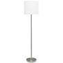 3_Simple Designs Brushed Nickel Floor Lamp