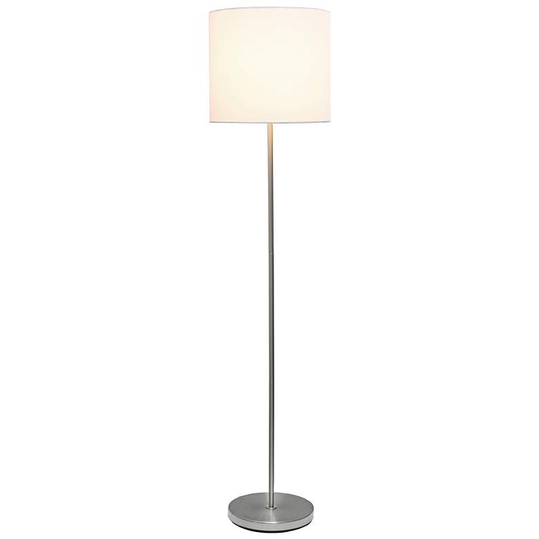 Image 5 Simple Designs Brushed Nickel Floor Lamp more views