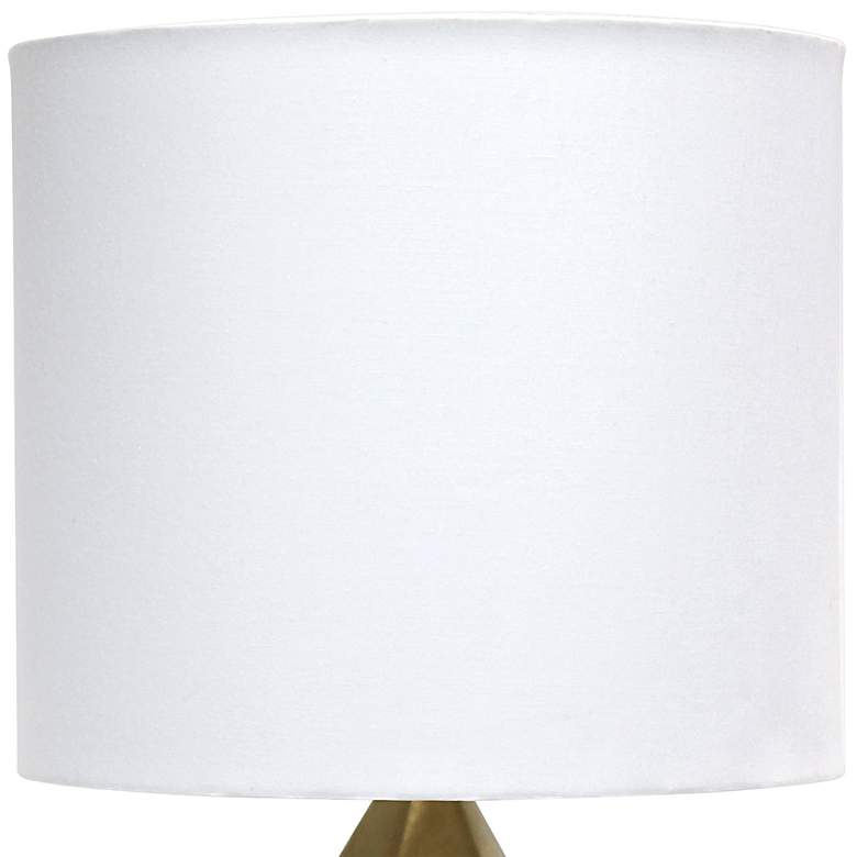 Image 3 Simple Designs Gold Pyramid Ceramic Table Lamp more views