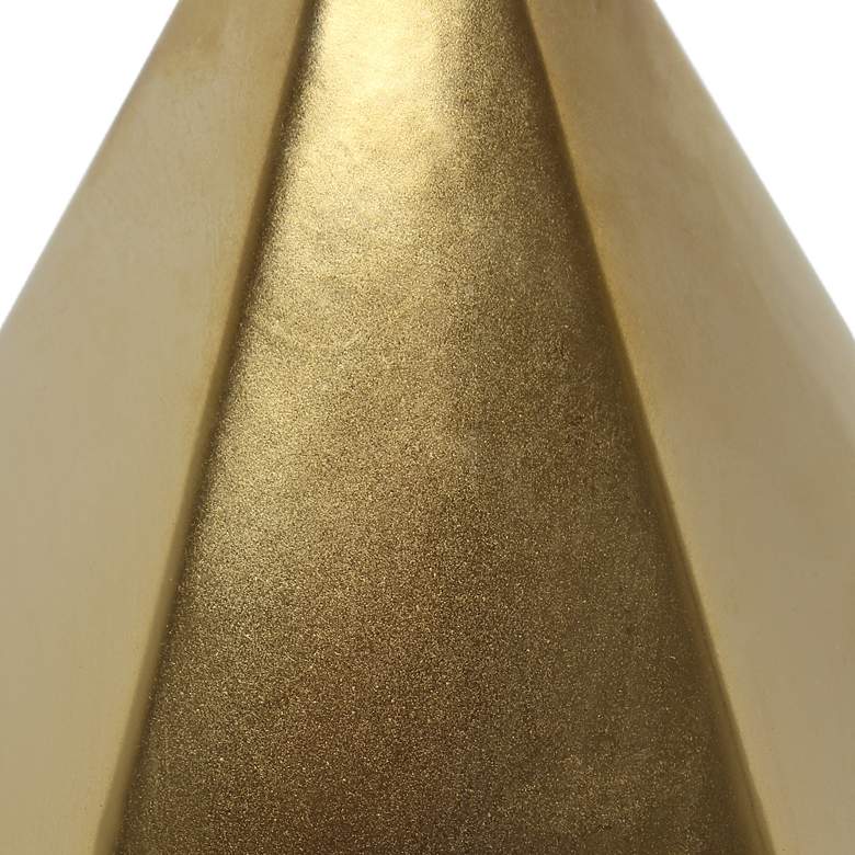 Image 5 Simple Designs Gold Pyramid Ceramic Table Lamp more views