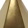 Simple Designs Gold Pyramid Ceramic Table Lamp