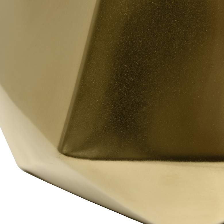 Image 6 Simple Designs Gold Pyramid Ceramic Table Lamp more views