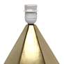 Simple Designs Gold Pyramid Ceramic Table Lamp