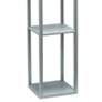 Simple Designs Gray 3-Self Etagere Floor Lamp with USB Ports and Outlet