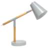 Simple Designs Gray and Wood Adjustable Desk Lamp