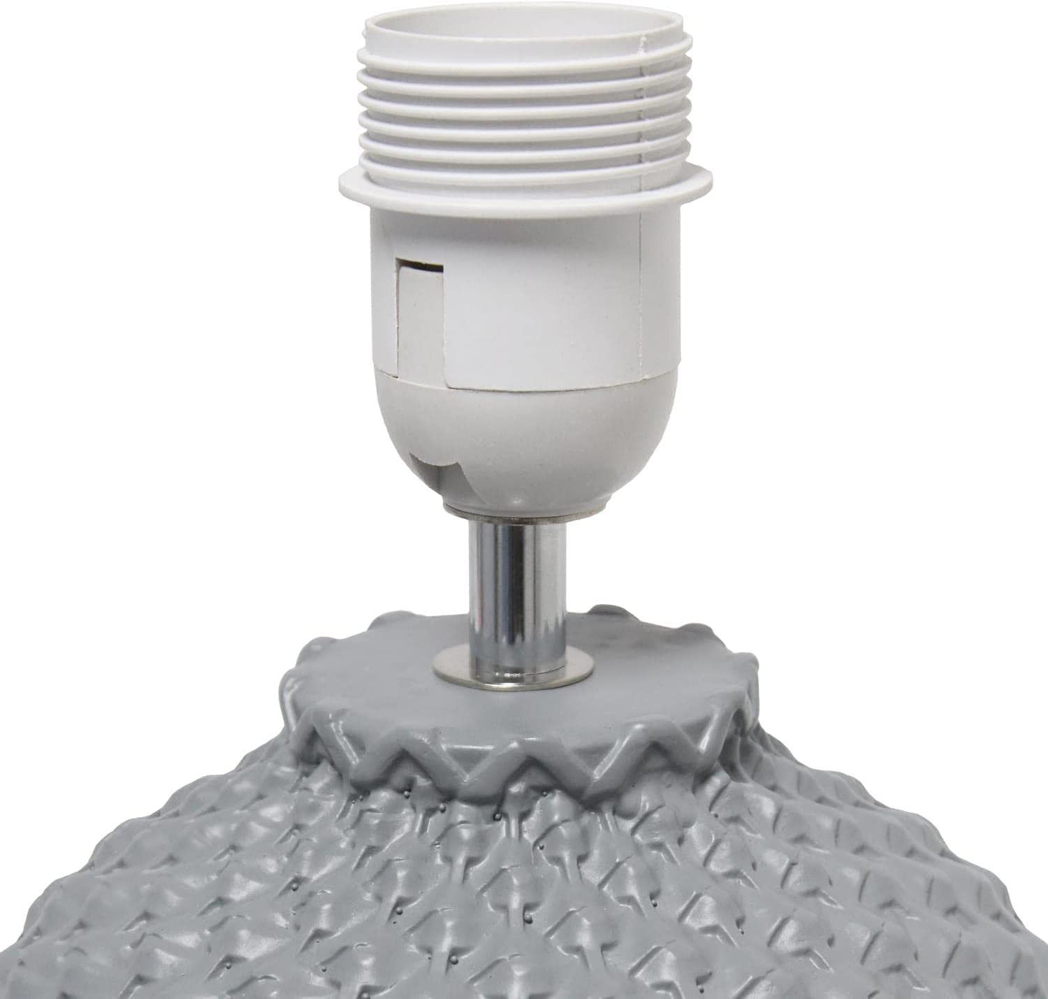 Simple Designs Gray Ceramic Accent Table Desk Lamp