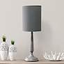 Simple Designs Gray Wash Candlestick Accent Table Lamp