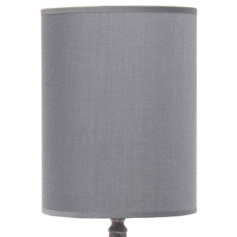 Image 3 Simple Designs Gray Wash Candlestick Accent Table Lamp more views
