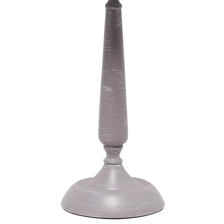 Image 4 Simple Designs Gray Wash Candlestick Accent Table Lamp more views