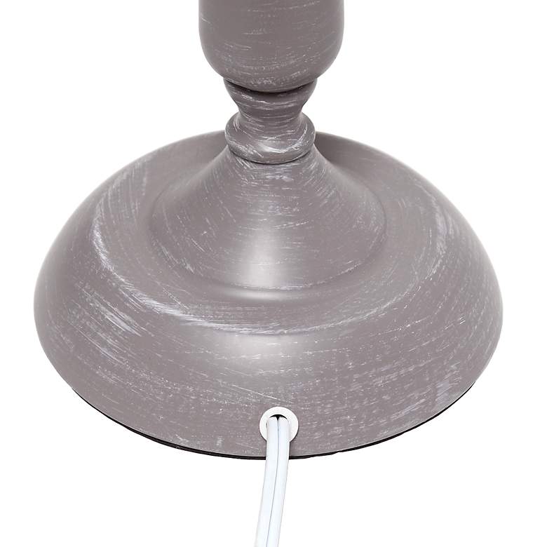 Image 6 Simple Designs Gray Wash Candlestick Accent Table Lamp more views