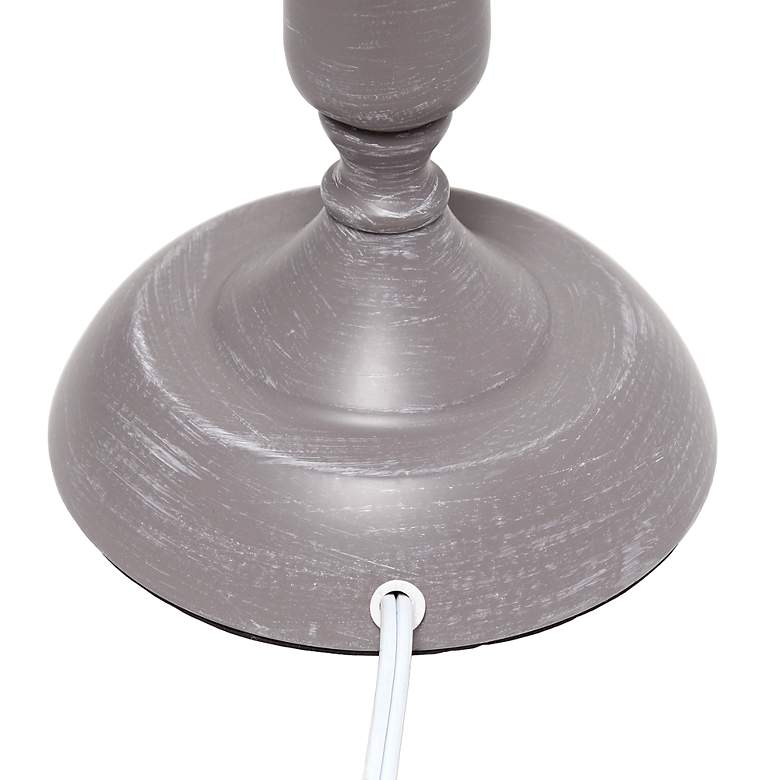 Image 6 Simple Designs Gray Wash Candlestick Accent Table Lamp more views