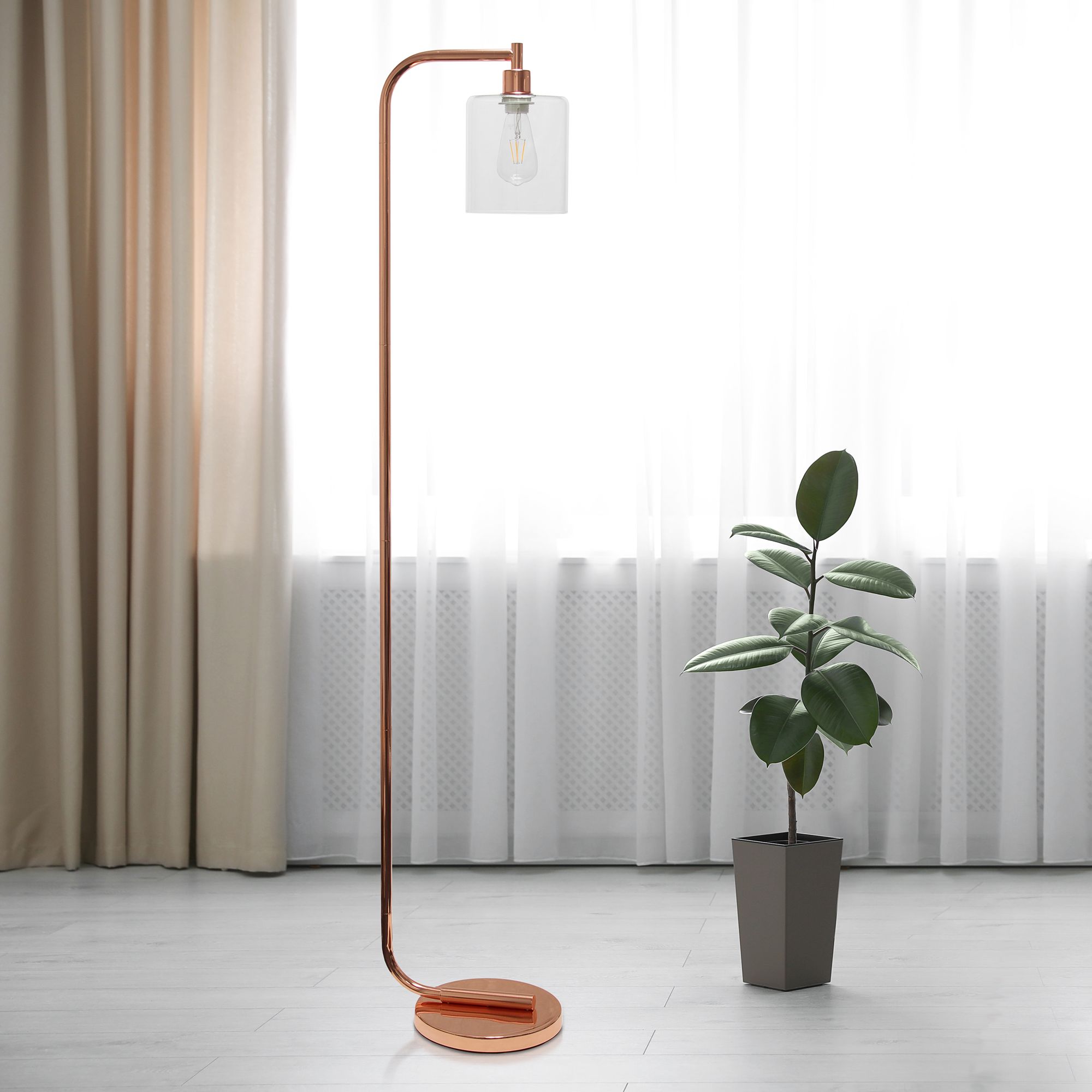 rose gold free standing lamp