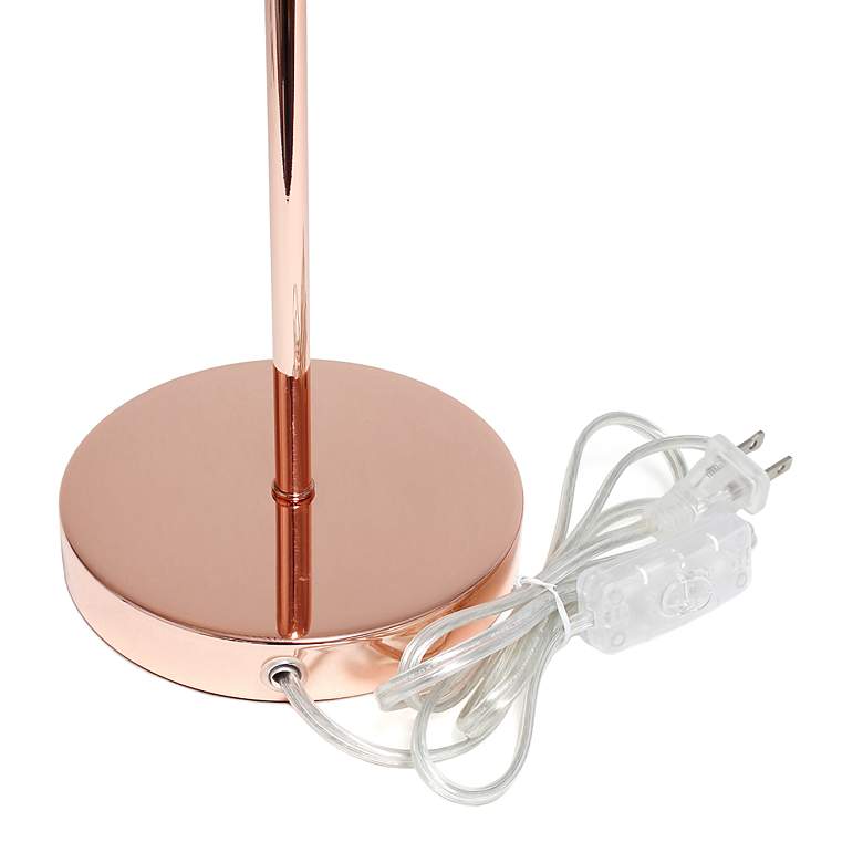 Image 5 Simple Designs Modern Rose Gold Stick Table Lamp more views