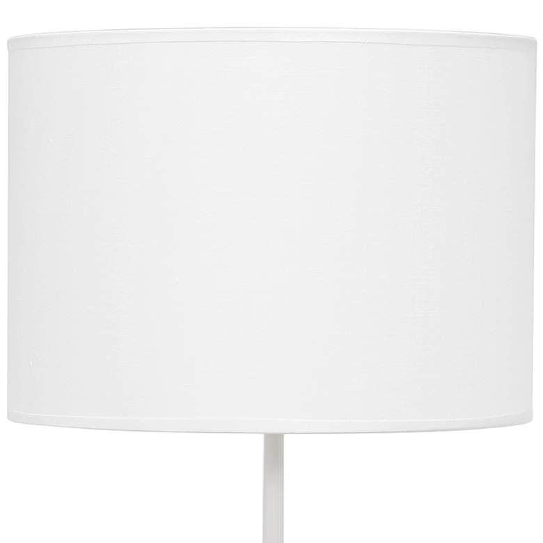 Image 3 Simple Designs Modern White Stick Table Lamp more views