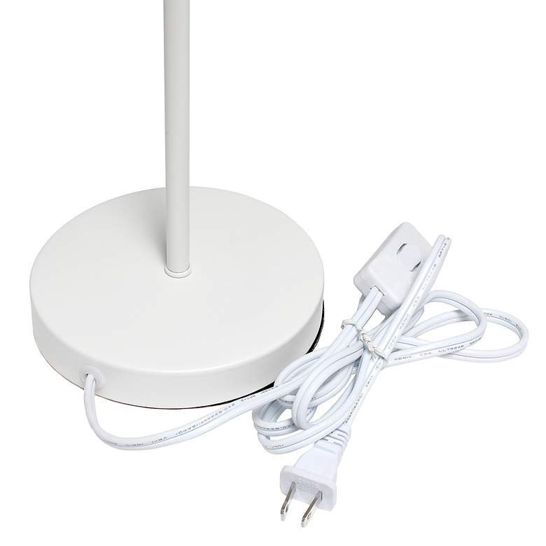 Image 5 Simple Designs Modern White Stick Table Lamp more views