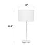 Simple Designs Modern White Stick Table Lamp