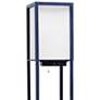 Simple Designs Navy 3-Self Etagere Floor Lamp with USB Ports and Outlet