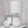 Simple Designs Off-White Ceramic Accent Table Desk Lamp