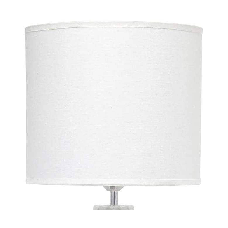 Image 3 Simple Designs Off-White Ceramic Accent Table Desk Lamp more views