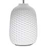 Simple Designs Off-White Ceramic Accent Table Desk Lamp