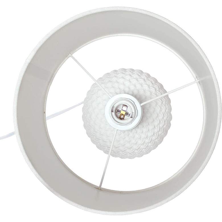 Image 5 Simple Designs Off-White Ceramic Accent Table Desk Lamp more views