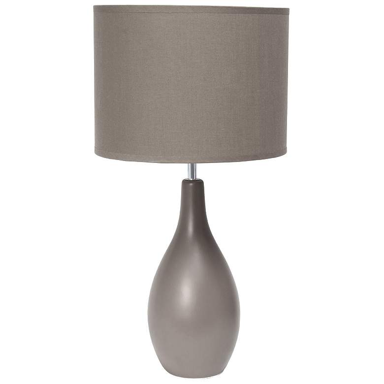 Image 3 Simple Designs Oval Bowling Pin 18"H Gray Accent Table Lamp more views