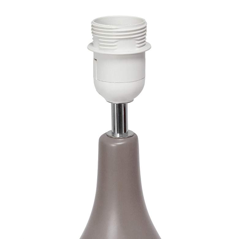 Image 4 Simple Designs Oval Bowling Pin 18"H Gray Accent Table Lamp more views