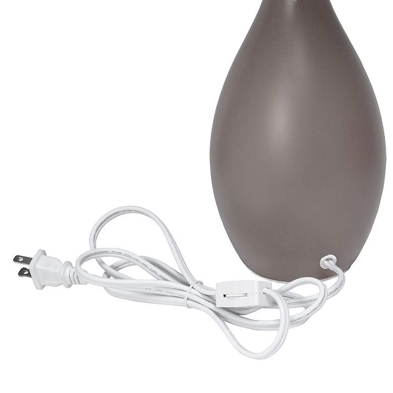 Image 6 Simple Designs Oval Bowling Pin 18 inchH Gray Accent Table Lamp more views