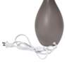 Simple Designs Oval Bowling Pin 18"H Gray Accent Table Lamp