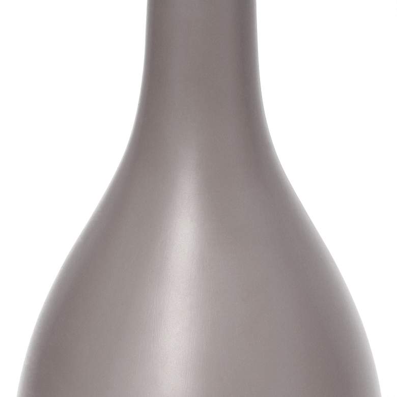 Image 7 Simple Designs Oval Bowling Pin 18"H Gray Accent Table Lamp more views