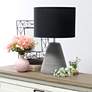 Simple Designs Pinnacle 14 1/4" High Black Accent Table Lamp