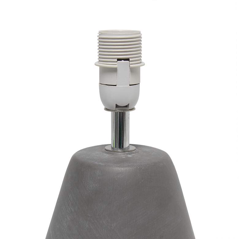 Image 4 Simple Designs Pinnacle 14 1/4" High Gray Accent Table Lamp more views