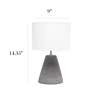 Simple Designs Pinnacle 14 1/4" High White Accent Table Lamp