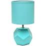 Simple Designs Prism 10 1/2" High Geometric Blue Ceramic Accent Lamp