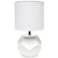 Simple Designs Prism 10 1/2" High White Ceramic Modern Accent Lamp