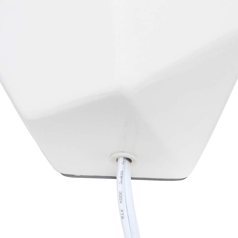 Image 3 Simple Designs Prism 10 1/2" High White Ceramic Modern Accent Lamp more views