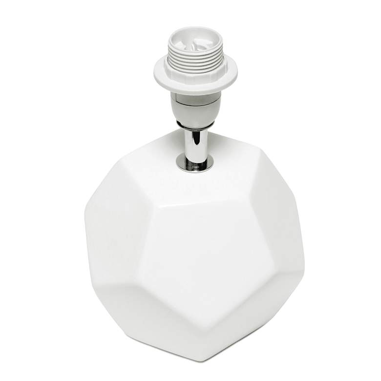 Image 4 Simple Designs Prism 10 1/2" High White Ceramic Modern Accent Lamp more views
