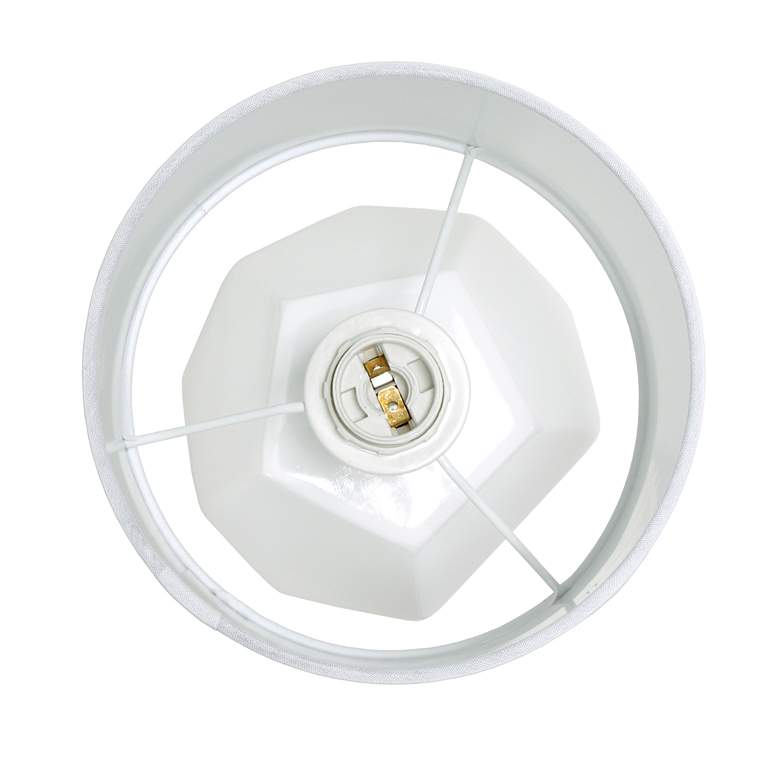 Image 5 Simple Designs Prism 10 1/2" High White Ceramic Modern Accent Lamp more views