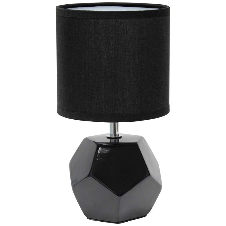 Image 2 Simple Designs Prism 10 1/2 inchH Black Round Accent Table Lamp