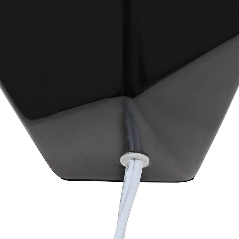 Image 3 Simple Designs Prism 10 1/2"H Black Round Accent Table Lamp more views