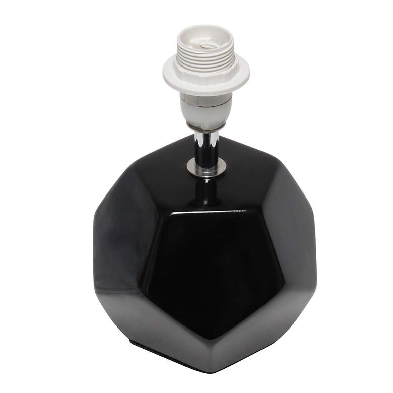 Image 4 Simple Designs Prism 10 1/2"H Black Round Accent Table Lamp more views