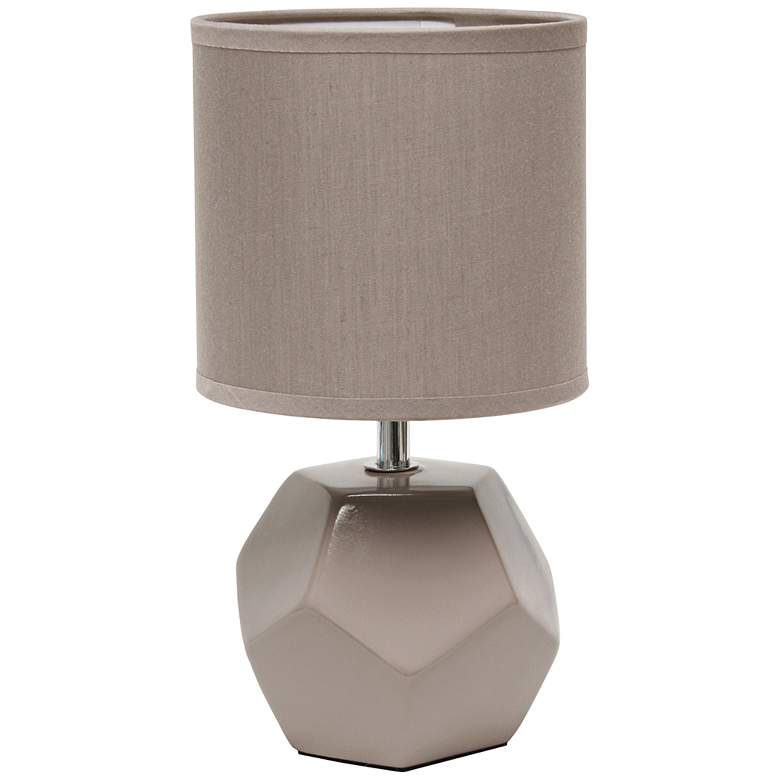 Image 2 Simple Designs Prism 10 1/2 inchH Gray Round Accent Table Lamp