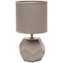 Simple Designs Prism 10 1/2"H Gray Round Accent Table Lamp