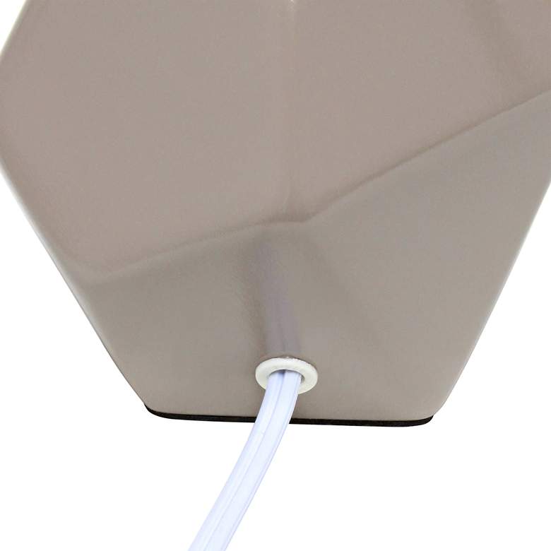 Image 3 Simple Designs Prism 10 1/2"H Gray Round Accent Table Lamp more views
